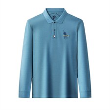 CA822钱塘2020-2春秋新款时尚休闲中青年男士长袖T恤主推款P62，男装T恤，钱塘207-2