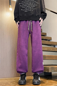 8XL-M痞帅脏脏束脚休闲卫裤男春季大码裤子KZ022特价P40图片