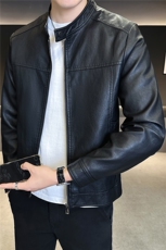 秋季2025新款立领皮衣外套男装上衣机车服皮夹克A313-PY915-P145，男装皮衣，电商A313