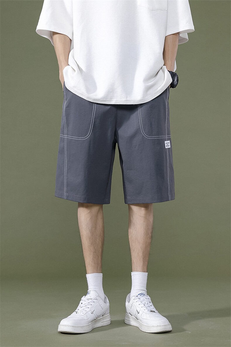 夏季新款短裤男宽松潮流港风百搭休闲五分裤运动短裤325-P20控48,男装休闲裤,星座717