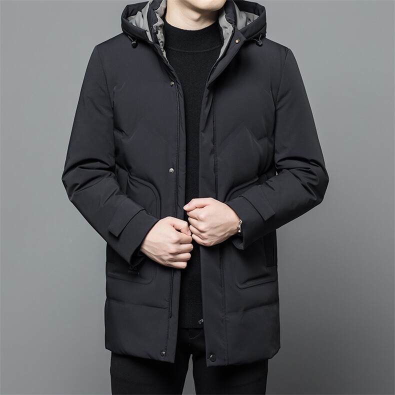 CAH1806钱塘2020-2新款商务休闲连帽中年男士冬季厚款羽绒服P260,男装羽绒服,钱塘207-2