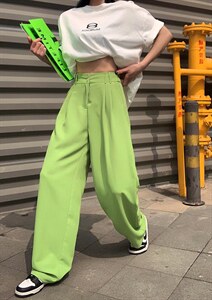 后腰松紧西装裤，女装休闲裤，酒酿丸子