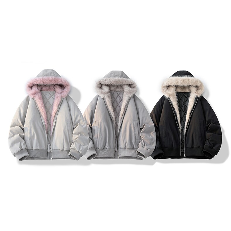 美式座山雕毛领羽绒棉服男款冬季保暖情侣棉衣外套MY2524-P95,男装棉衣,星座610（原A335）
