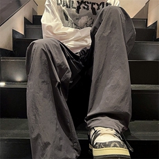 24春款纳米皱工装裤休闲裤束脚裤男KP206P55，男装休闲裤，星座1204-3
