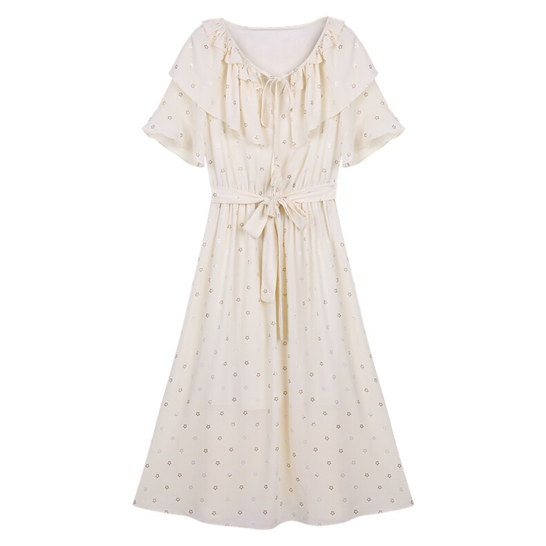 十一少女lii3.15新品”春风吹“挂脖气质俏皮碎花长裙连衣裙,女装连衣裙,依多米