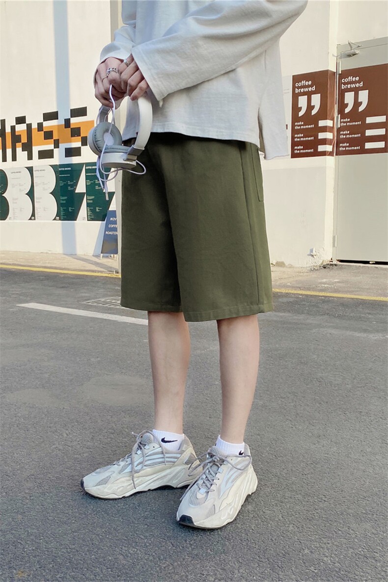 K939/P25新夏季港风潮男士宽松五分裤子韩版沙滩纯色休闲大码短裤，男装休闲裤，电商A141