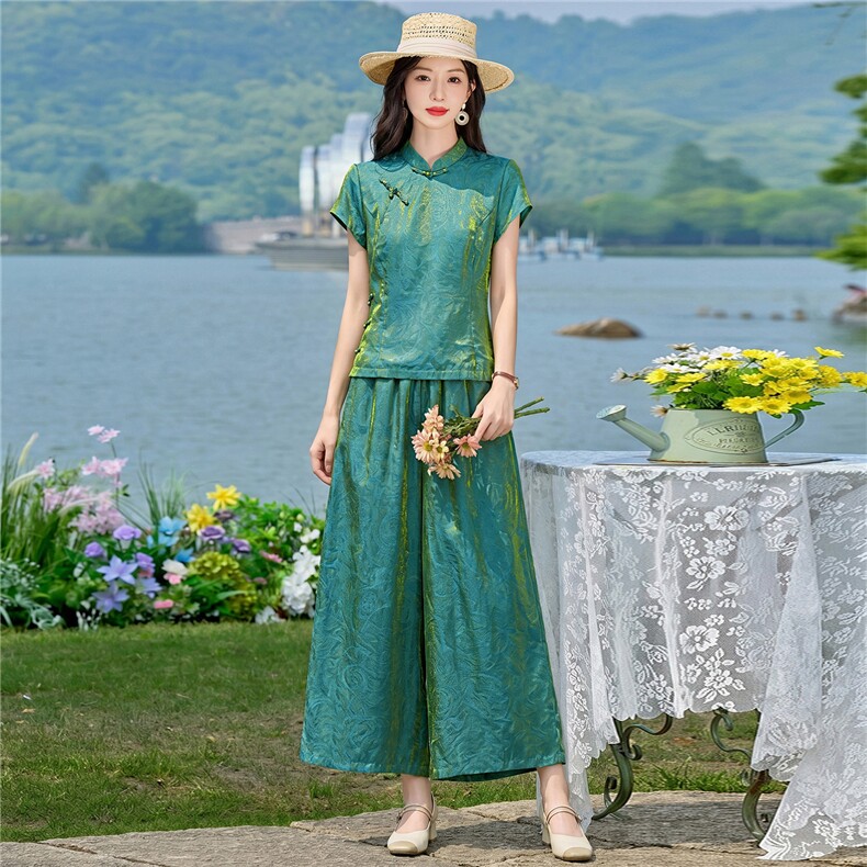 2026夏装新款简约时尚休闲套装两件套,女装套装/套裙,美沁