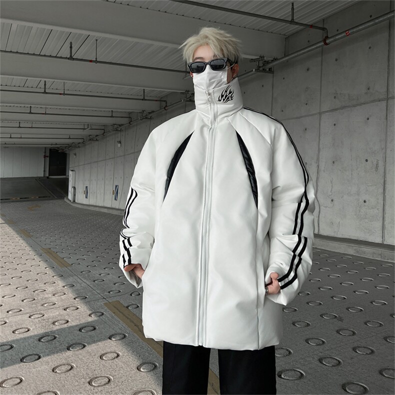 三条杠皮棉服冬季宽松棉衣立领冬装棉袄外套男MY2416-特100控168,男装棉衣,电商B370
