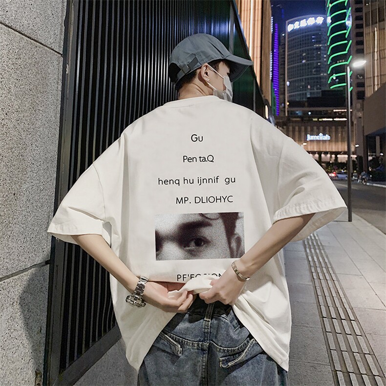 港风何 电商A088-DT8596-TP20 100 夏款宽松短袖T恤 控35图片