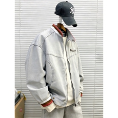 春秋美式复古cleanfit牛仔外套男高级感痞帅工装夹克JK89644-p79，男装工装外套，星座1008