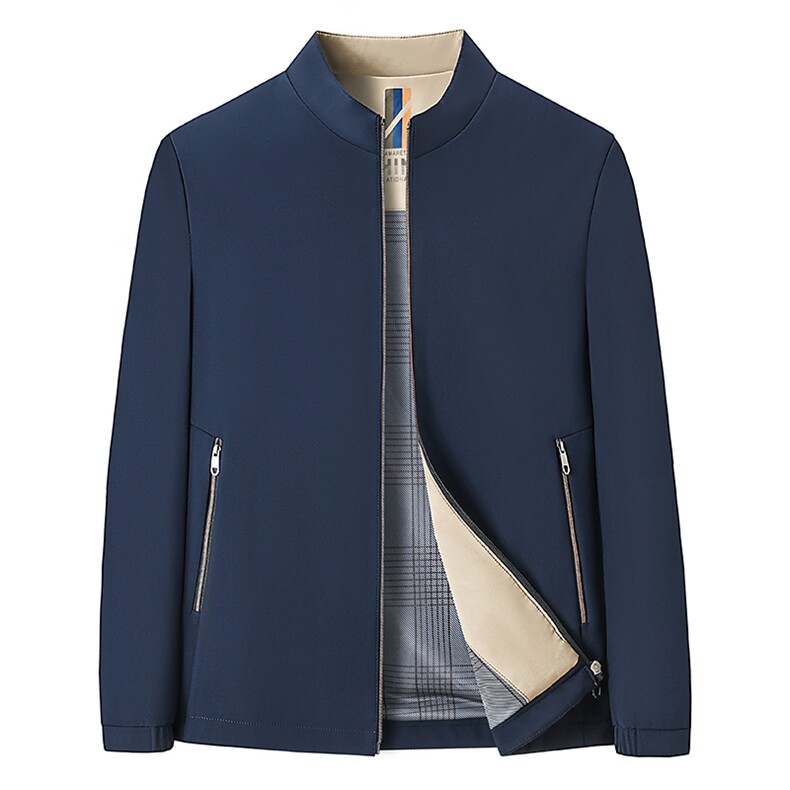 男士2023年秋季新款长袖商务休闲立领外套青年拉链夹克,男装夹克,电商B360