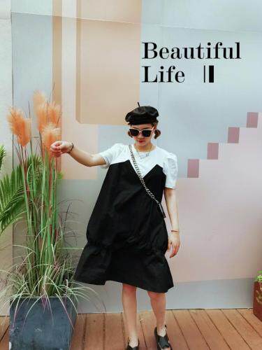 拼接连衣裙，女装连衣裙，DFC 大帆船