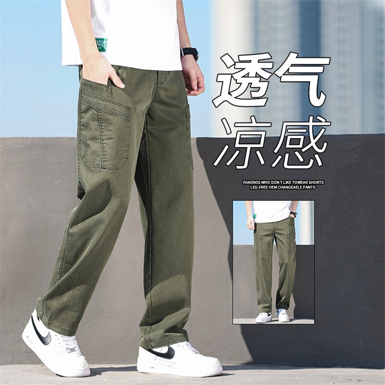 2025春夏季新款男士工装裤多口袋弹力运动百搭户外休闲y6106现货,男装休闲裤,星座224-1