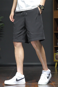 夏季新款短裤男宽松潮流港风百搭休闲五分裤运动短裤366-P20控48图片