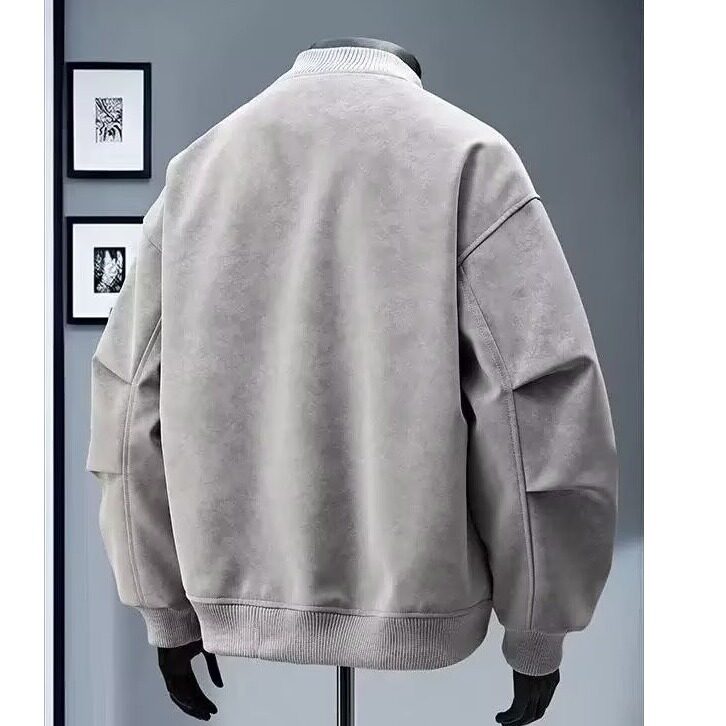 F078-P76春季新款美拉德水洗皮衣外套男pu皮,男装皮衣,电商B323A