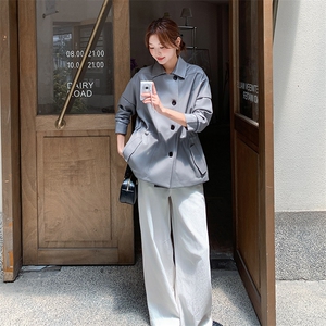 高级灰PU皮衣外套女秋冬2025新款小个子收腰显瘦爆款洋气夹克上衣图片