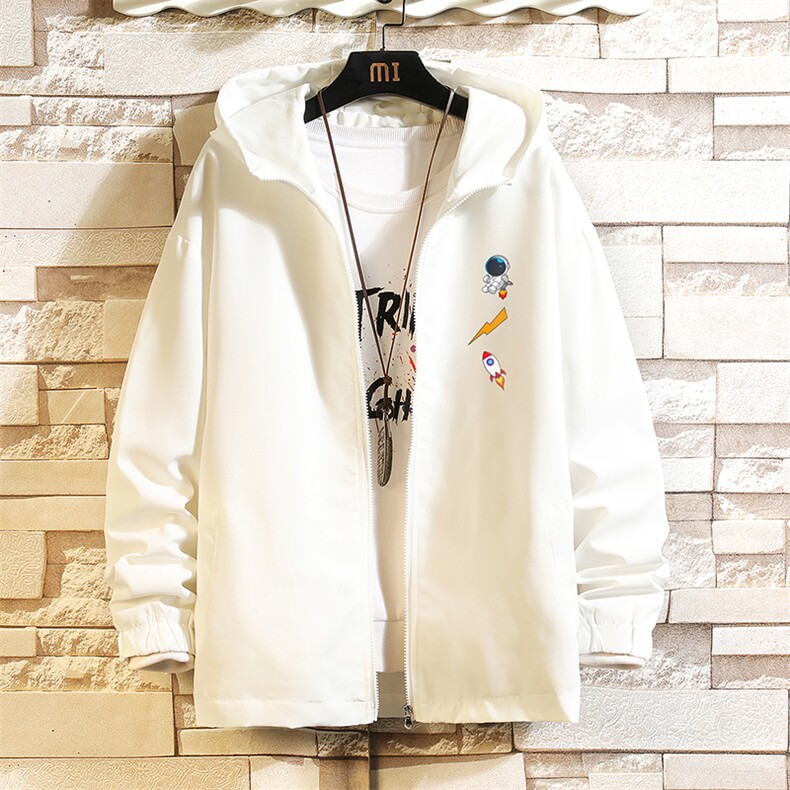 JK65165-P45连帽夹克男大码胖子棒球服上衣外套砖墙挂拍,男装夹克,电商A040A