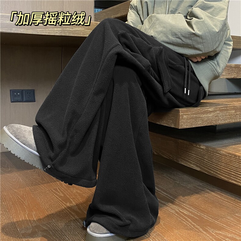 抖音品质加厚摇粒绒侧边大口袋保暖休闲裤B315-K25906-特p40控78,男装棉衣,电商B315
