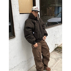两面穿现货重磅短款座山雕棉衣男女双面穿毛毛绒棉服加厚外套，男装棉衣，电商A486