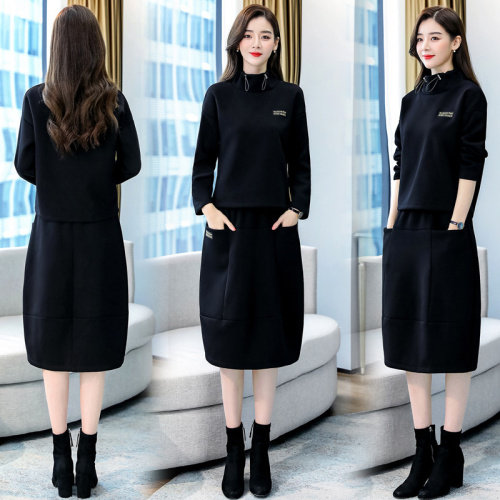 时尚套裙两件套中高领休闲舒适女2022年春季,女装套装/套裙,凝聚力