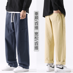 夏季薄款潮牌冰丝宽松九分裤直筒运动速干工装裤  K627-特批40图片