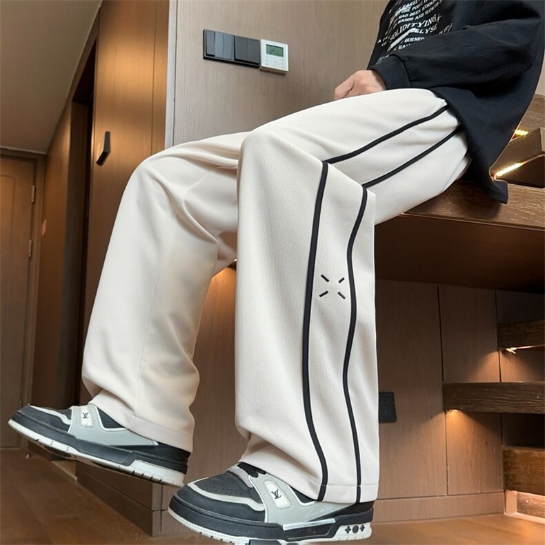 新款卫裤宽松休闲裤男韩版潮流百搭坠感阔腿拖地长裤K2562p45，男装休闲裤，电商D315A