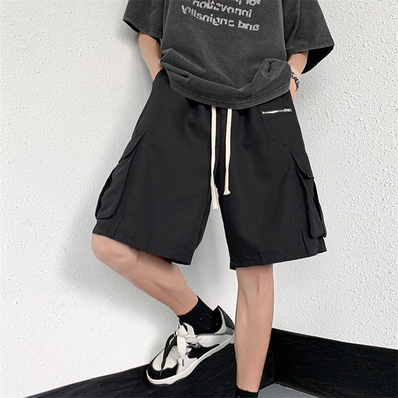 街头复古大口袋工装短裤男潮牌宽松休闲百搭五分裤DK06822-P32图片