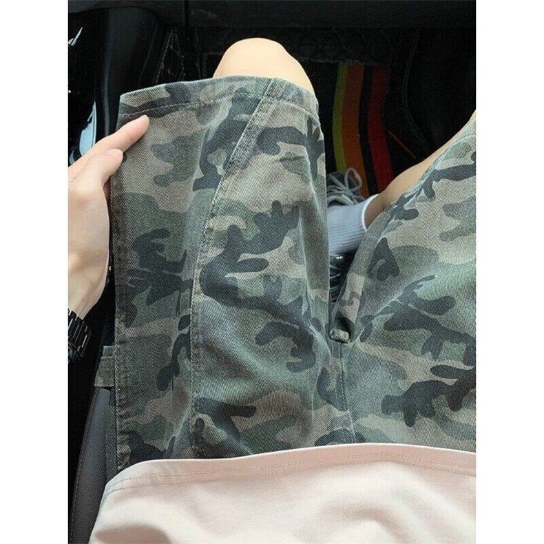 夏季休闲宽松伐木迷彩短裤五分裤KK393p33，男装牛仔裤，星座712