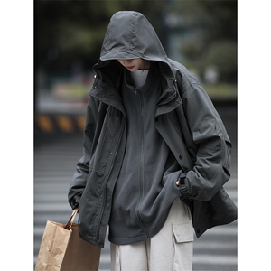 C2015-TP90控158-秋季户外冲锋衣女 Cityboy宽松潮牌日系夹克男图片