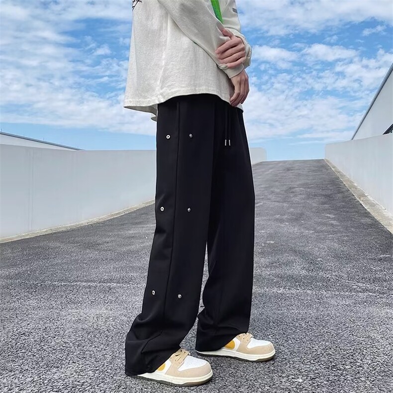 男春季新款时尚潮流休闲裤纽扣西裤ZD35P35图片