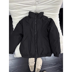 现货冬季美式休闲加厚雪山外套夹克立领纯色三防户外工装棉服，男装夹克，电商A486-1
