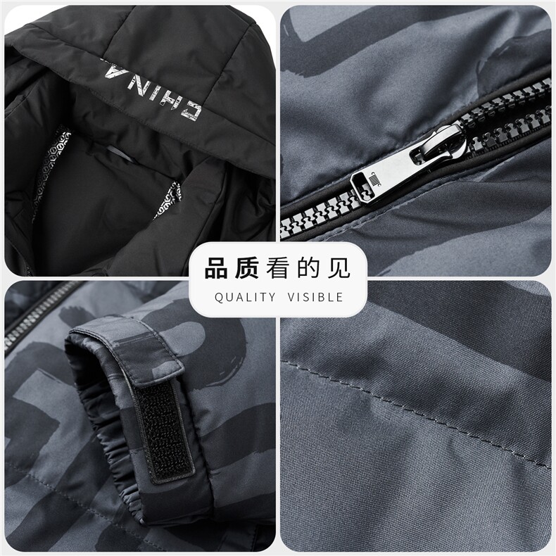 2025新款冬季男士连帽短款90%白鸭绒羽绒服大衣加厚羽绒服外套,男装羽绒服,钱塘723
