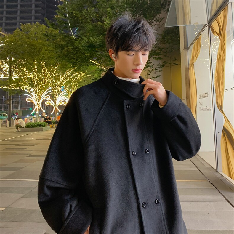 加棉加厚毛呢大衣短款风衣外套504-F23-P85控128(加棉P95控138),男装毛呢大衣,星座504