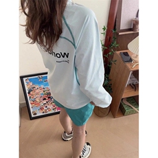 美式高街解构工艺速干长袖T恤男女款防晒罩衫户外运动潮牌骑行服，男装防晒衣，电商A443