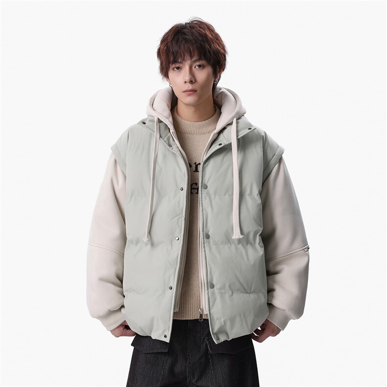 新款冬季羽绒棉服棉袄连帽假两件韩版宽松外套A436-2511-P85图片