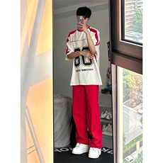 24年春夏季水洗高街vibe直筒宽松阔腿五色牛仔裤NZ2310-P55控78，男装牛仔裤，星座1002-1