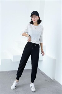 秋季新款秒发 时尚针织百搭韩版小脚休闲女裤,其它,冬进一族