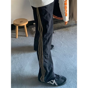 【有货】三条杠裤子男山系户外宽松直筒侧边条纹休闲裤BN02HH-P45图片