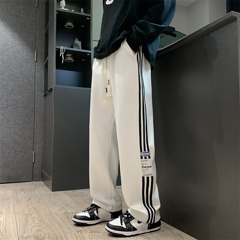 秋季青少年纯棉休闲潮牌条纹运动裤子XZ301b-2-CK627P35,女装休闲裤,星座301B-2（原A443-1）