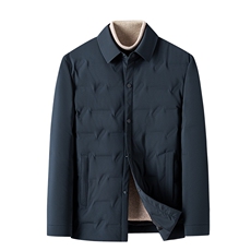 中年男士冬季翻领保暖羽绒服爸爸装新款休闲加厚保暖男装外套，男装羽绒服，电商B212（原钱塘6029）