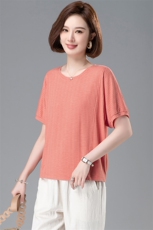 2024年夏季时尚休闲舒适短款上衣，女装T恤，阿丹