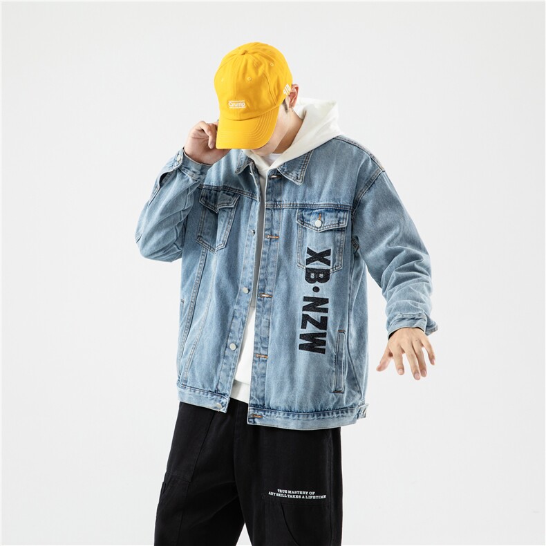 JK821-p80M-5X无影墙ins牛仔夹克绣花破洞大码男日系CITYBOY,男装夹克,星座103A