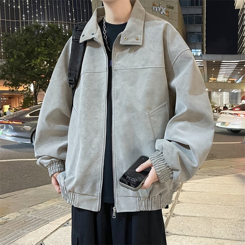 现货 男士高领 男女 百搭 抖音  夹克潮流 jk16-p70图片