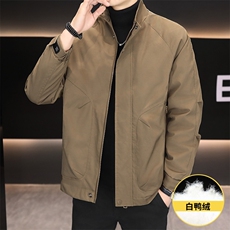 羽绒服男新标50白鸭绒夹克外套休闲时尚立领男士上衣Y3076-P140，男装夹克，星座310B-3