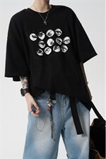 孔洞透视短袖镂空T恤眼睛印花美式痞帅短袖1016-1T354P38K69，男装T恤，星座1016-1（原电商B408-1）