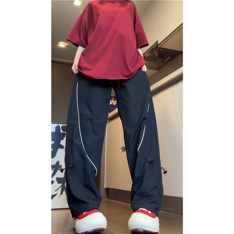抖音品质夏季新款潮流百搭薄款宽松冰丝裤B315-K24224-特p35控68,男装休闲裤,电商B315