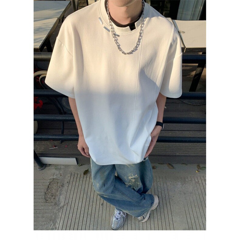 新款高质量透气cleanfit简约百搭复古修身顶男穿搭TW111,男装T恤,星座1116A（原606A-3）