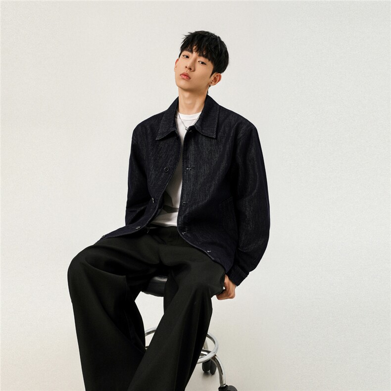 不褪色2025新高品质牛仔夹克宽松韩版工装潮流水洗外套N107/P98，男装工装外套，星座202