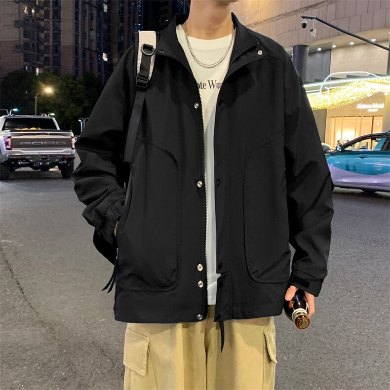 夜景品质工装立领大码防水夹克男士冲锋衣外套 jk1228 p73图片
