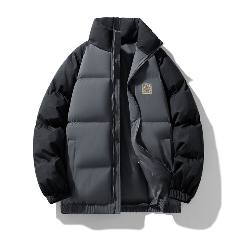 现货抖音得物可供视频三防加厚羽绒拼接棉衣外套面包棉服86651,男装棉衣,电商A486